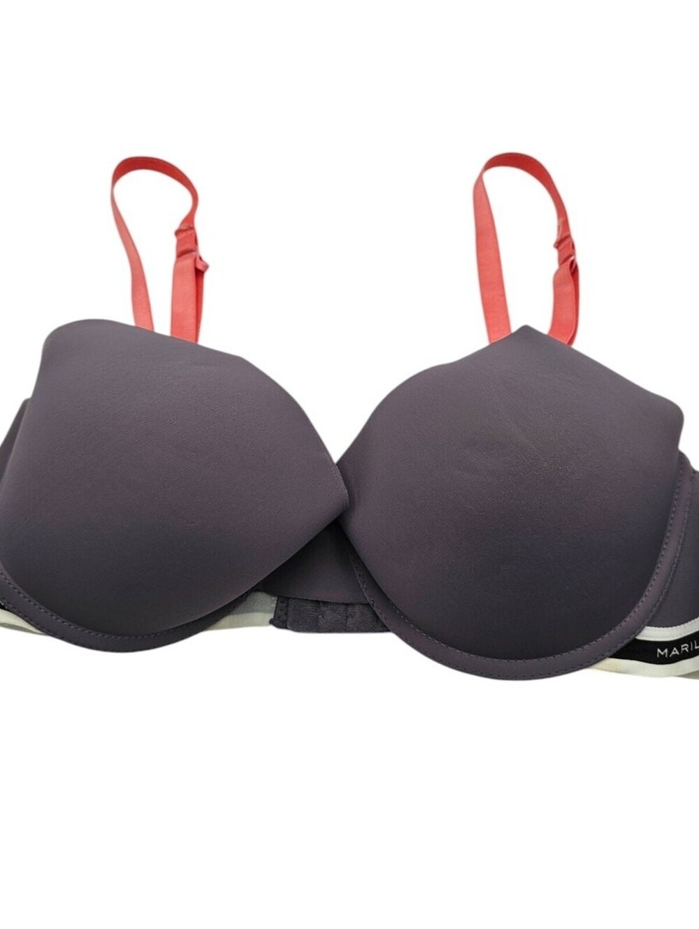 Vintage Y2K Marilyn Monroe Womens Sz 36C T Shirt Bra Gray w/ Pink Straps